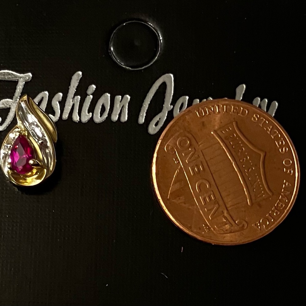 Single Ruby Earrings - image 2